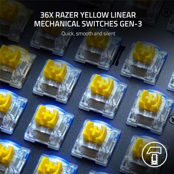 Lineárne mechanické spínače Yellow Razer