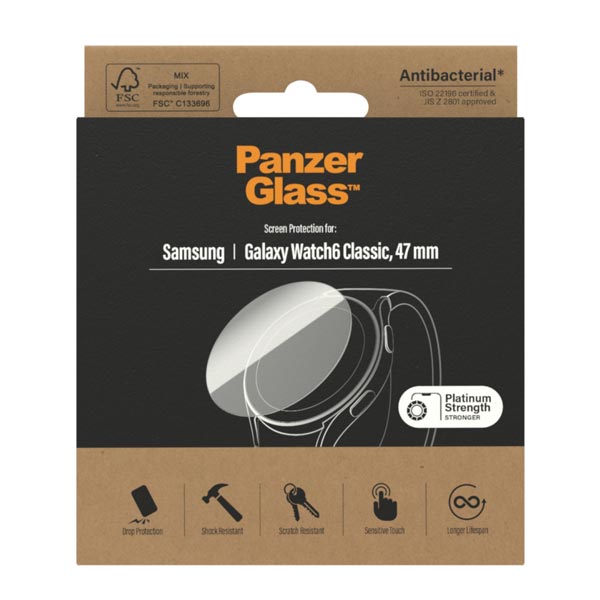 Ochranné sklo PanzerGlass Flat Glass AB pre Samsung Galaxy Watch 6 47 mm, priesvitné