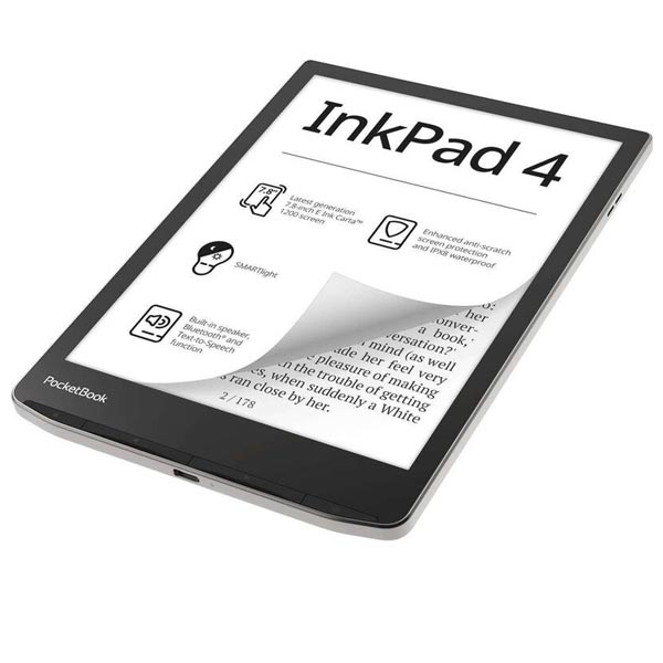 Elektronická čítačka Pocketbook 743G InkPad 4, strieborná
