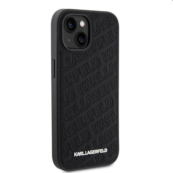 Zadný kryt Karl Lagerfeld PU Quilted Pattern pre Apple iPhone 15, čierna