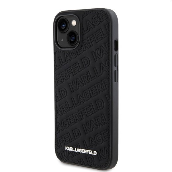 Zadný kryt Karl Lagerfeld PU Quilted Pattern pre Apple iPhone 15, čierna Zadný kryt Karl Lagerfeld PU Quilted Pattern pre Apple iPhone 15, čierna