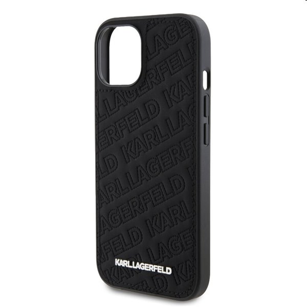 Zadný kryt Karl Lagerfeld PU Quilted Pattern pre Apple iPhone 15, čierna Zadný kryt Karl Lagerfeld PU Quilted Pattern pre Apple iPhone 15, čierna