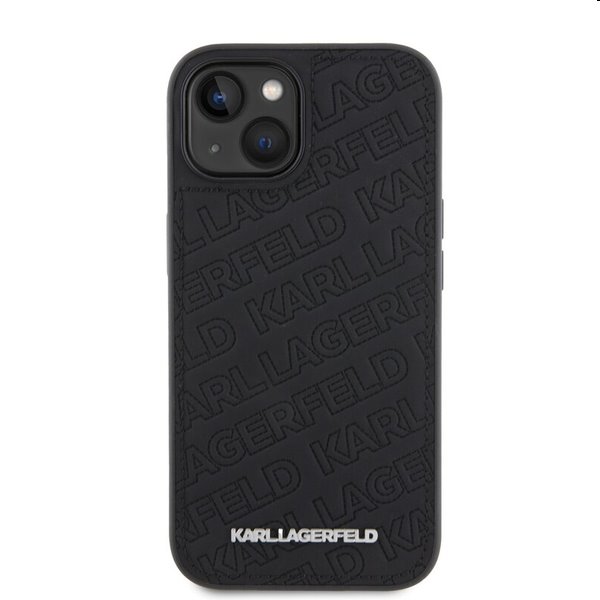 Zadný kryt Karl Lagerfeld PU Quilted Pattern pre Apple iPhone 15, čierna