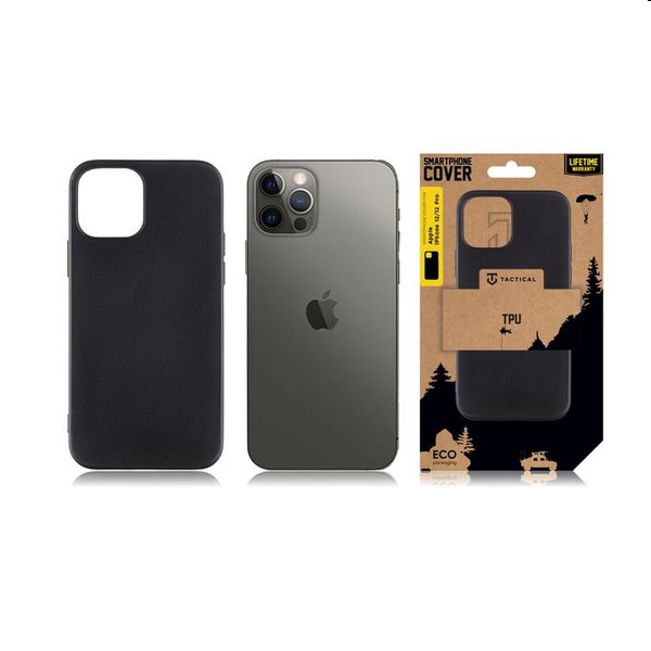 Zadný kryt Tactical TPU pre Apple iPhone 12/12 Pro, čierna