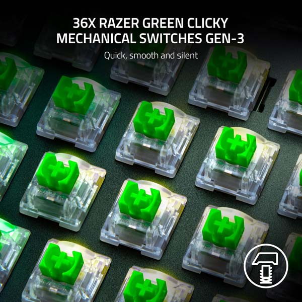 Mechanické spínače Razer Green