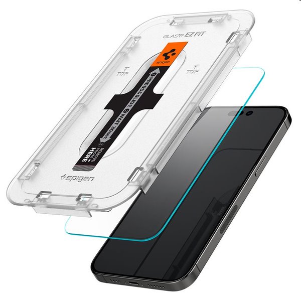 Tvrdené sklo Spigen tR ez Fit pre Apple iPhone 14 Pro, 2 kusy