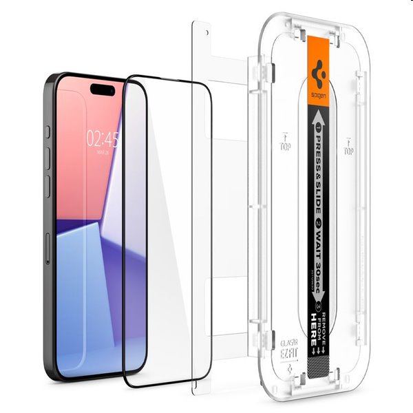 Tvrdené sklo Spigen tR ez Fit pre Apple iPhone 15 Pro Max, 2 kusy