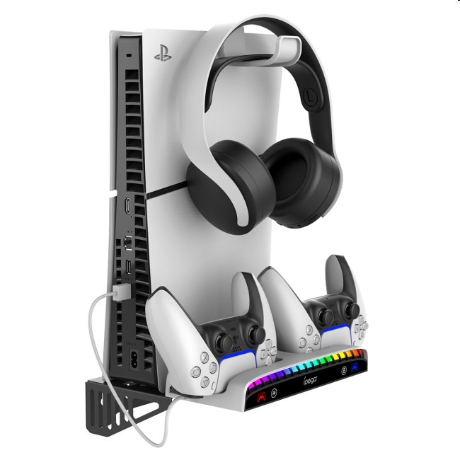 iPega PlayStation 5 Slim/PS5 Pro, Dualsense, Pulse 3D wall mounted dock iPega PlayStation 5 Slim/PS5 Pro, Dualsense, Pulse 3D wall mounted dock