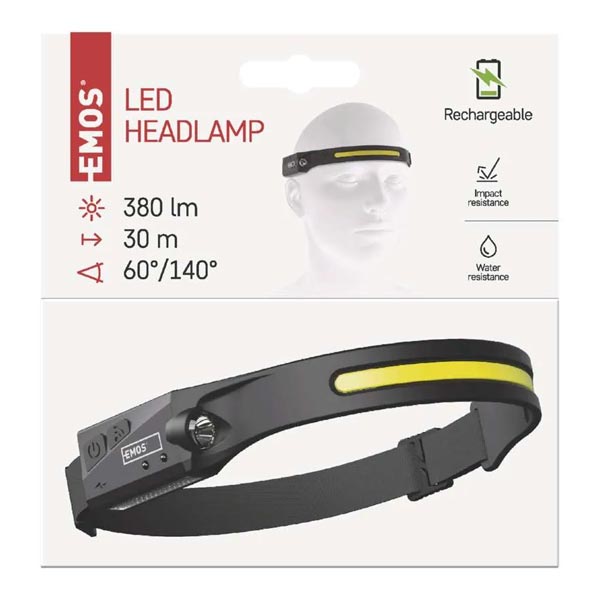 Emos LED čelovka COB a LED Emos LED čelovka COB a LED