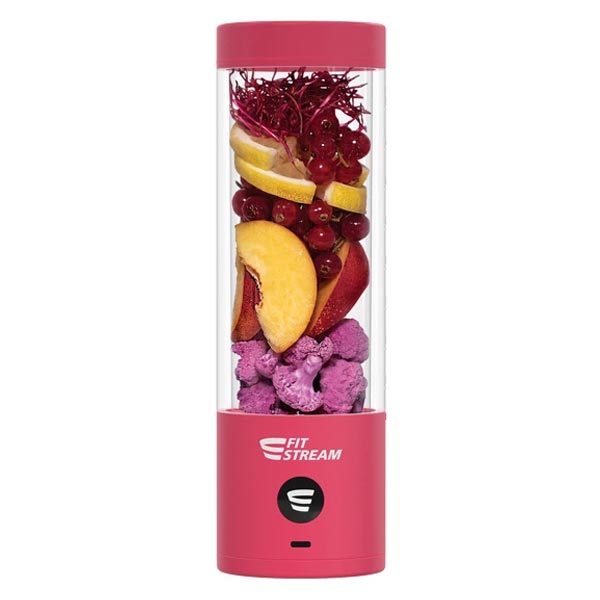 FitStream Pro Viva Magenta, prenosný, USB nabíjatelný mixér