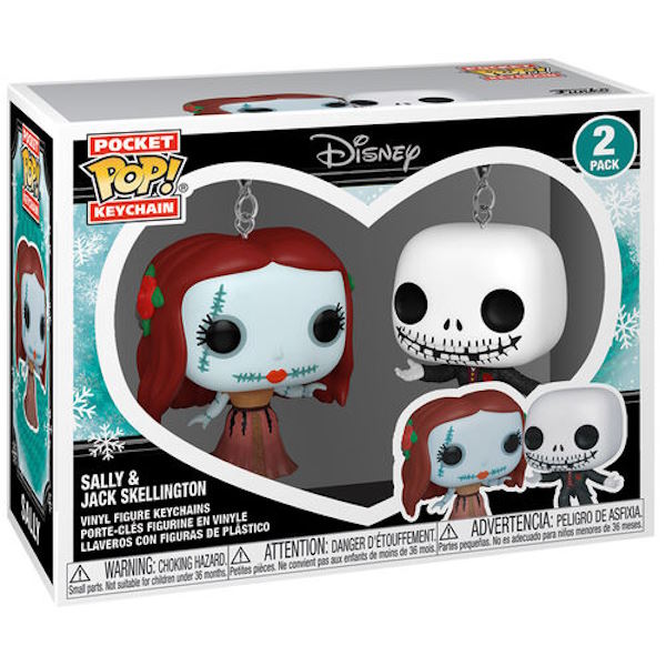 Funko POP! 2 Pack Kľúčenka Disney The Nightmare Before Christmas Sally & Jack Skellington