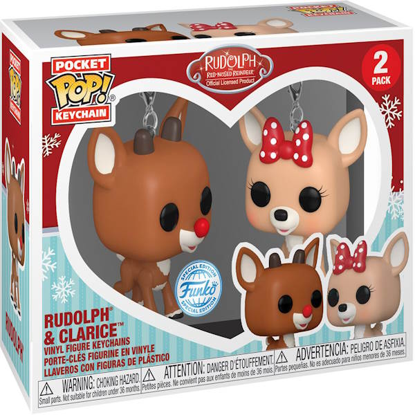 Funko POP! 2 Pack Kľúčenky Rudolph and Clarice (Rudolph The Red-Nosed Reindeer)
