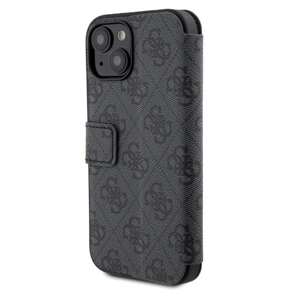 Knižkové puzdro Guess PU Leather 4G Metal Logo pre iPhone 15 Plus, šedá Knižkové puzdro Guess PU Leather 4G Metal Logo pre iPhone 15 Plus, šedá