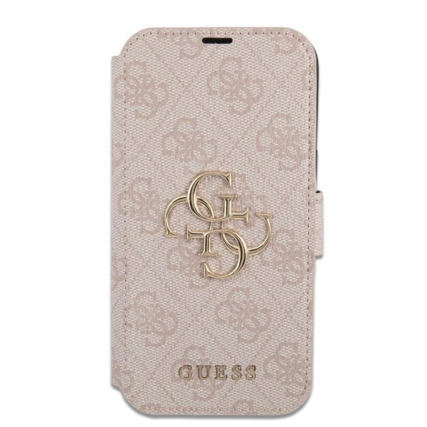 Knižkové puzdro Guess PU Leather 4G Metal Logo pre iPhone 15 Pro Max, ružová
