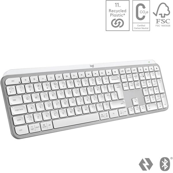 Bezdrôtová podsvietená klávesnica Logitech MX Keys S, US, bledošedá Bezdrôtová podsvietená klávesnica Logitech MX Keys S, US, bledošedá