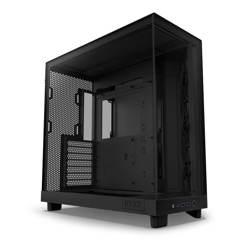 NZXT case H6 Flow, ATX, Compact Dual Chamber Mid Tower, black