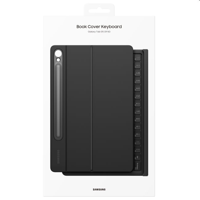 Puzdro Book Cover s klávesnicou a touchpadom pre Samsung Galaxy Tab S9 | S9 FE, čierna