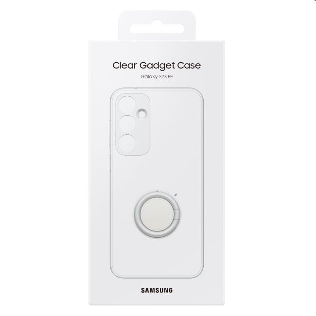 Zadný kryt Clear Gadget pre Samsung Galaxy S23 FE, transparentná (s odnímateľným úchytom) Zadný kryt Clear Gadget pre Samsung Galaxy S23 FE, transparentná (s odnímateľným úchytom)