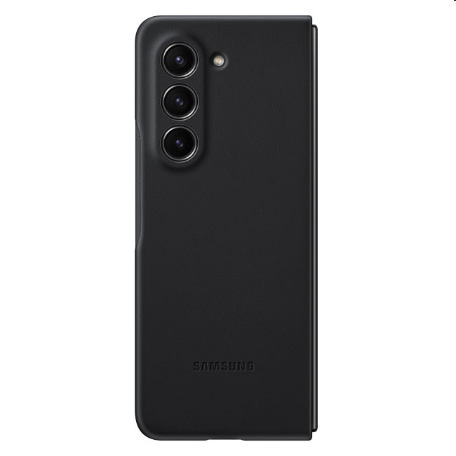 Zadný kryt z eko kože pre Samsung Galaxy Z Fold5, čierna Zadný kryt z eko kože pre Samsung Galaxy Z Fold5, čierna