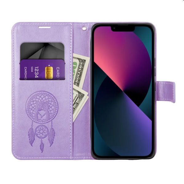 Knižkové puzdro MEZZO Book dreamcatcher pre Xiaomi Redmi Note 12S, fialová