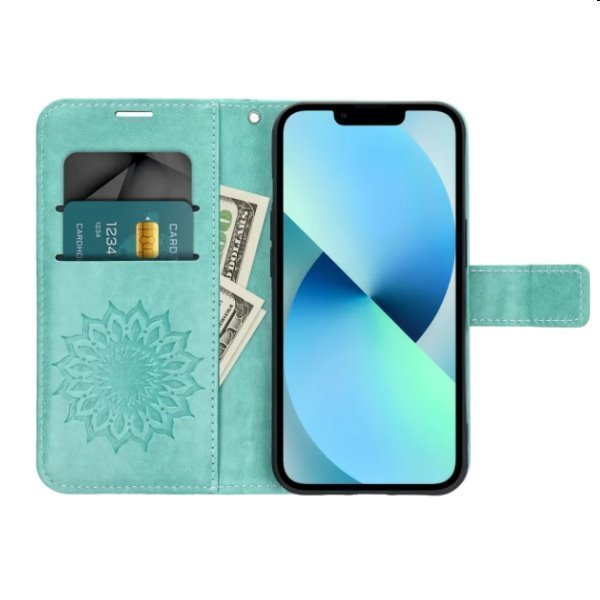 Puzdro MEZZO Book mandala pre Xiaomi Redmi Note 12S, zelené