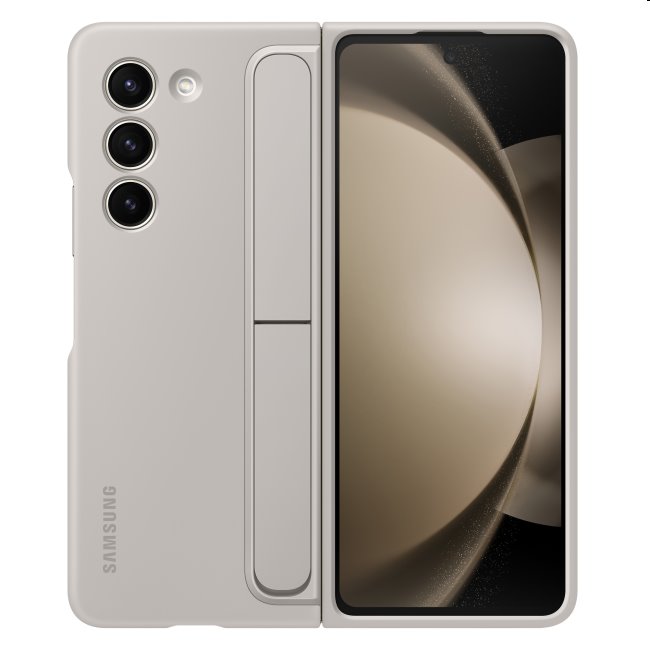 Zadný kryt Standing Cover s pútkom a stojanom pre Samsung Galaxy Z Fold5, piesková