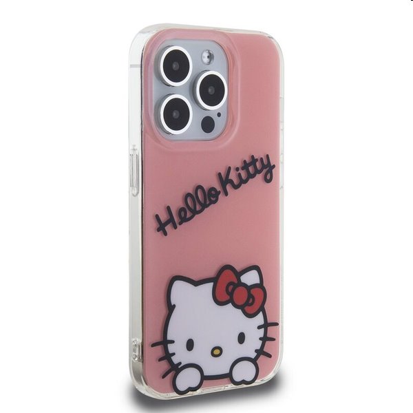 Zadný kryt Hello Kitty IML Daydreaming Logo pre Apple iPhone 15 Pro, ružová