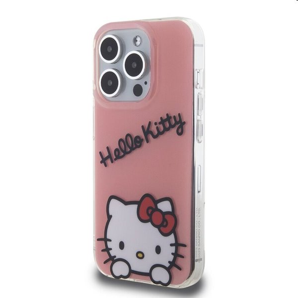 Zadný kryt Hello Kitty IML Daydreaming Logo pre Apple iPhone 15 Pro, ružová