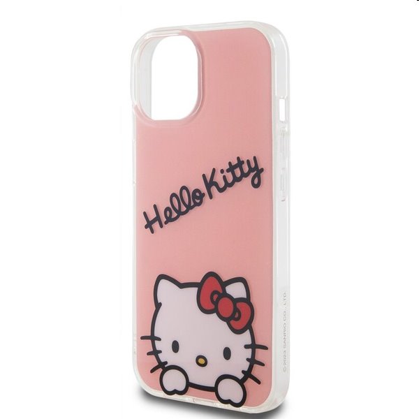 Zadný kryt Hello Kitty IML Daydreaming Logo pre Apple iPhone 15, ružová