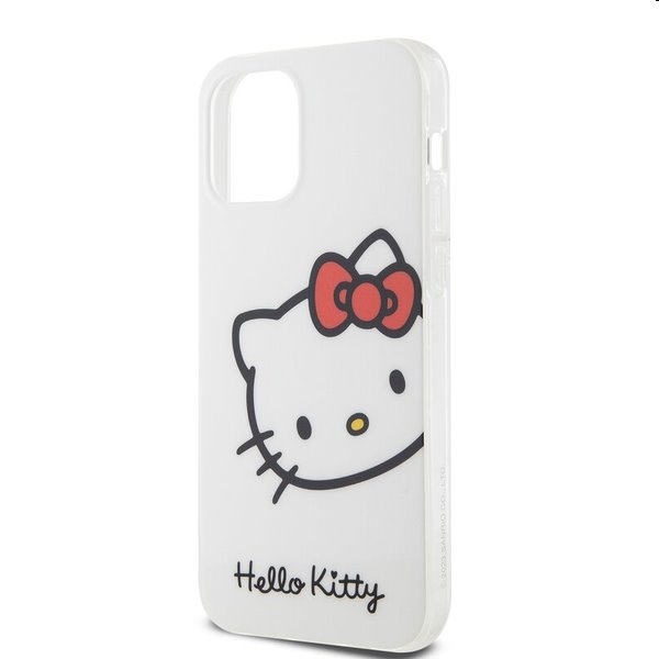 Zadný kryt Hello Kitty IML Head Logo pre Apple iPhone 12/12 Pro, biela