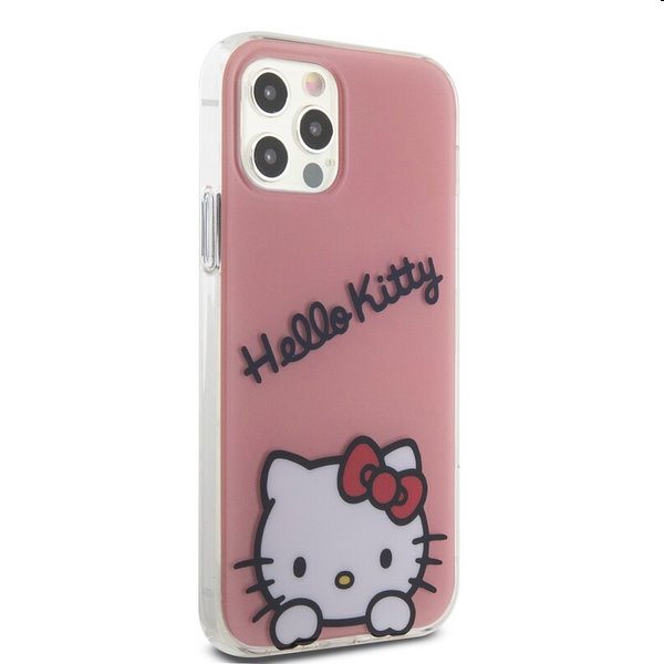 Zadný kryt Hello Kitty IML Daydreaming Logo pre Apple iPhone 12/12 Pro, ružová