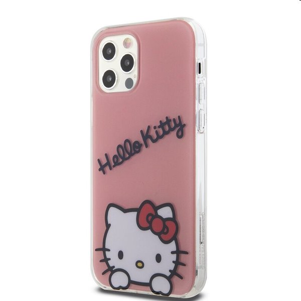 Zadný kryt Hello Kitty IML Daydreaming Logo pre Apple iPhone 12/12 Pro, ružová