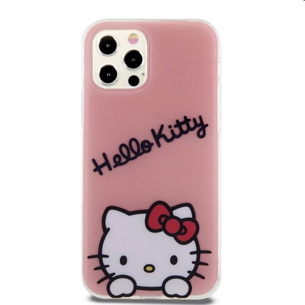 Zadný kryt Hello Kitty IML Daydreaming Logo pre Apple iPhone 12/12 Pro, ružová