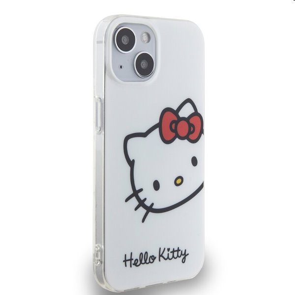Zadný kryt Hello Kitty IML Head Logo pre Apple iPhone 13, biela