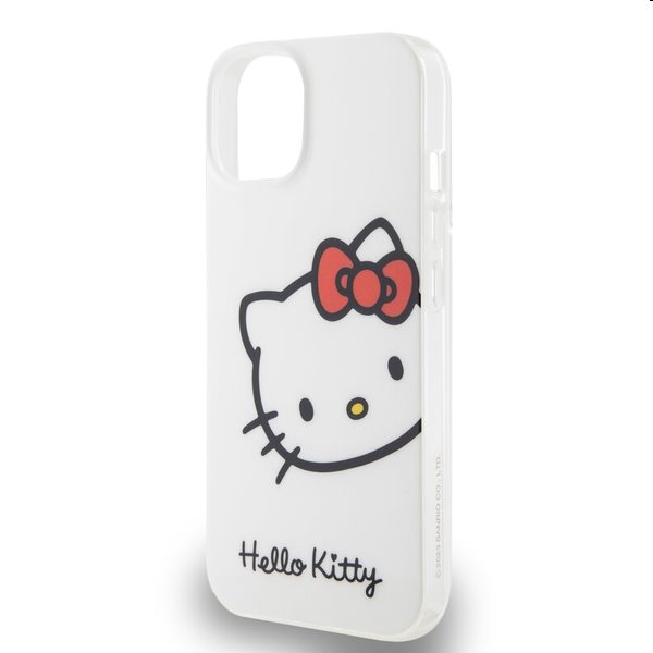 Zadný kryt Hello Kitty IML Head Logo pre Apple iPhone 13, biela