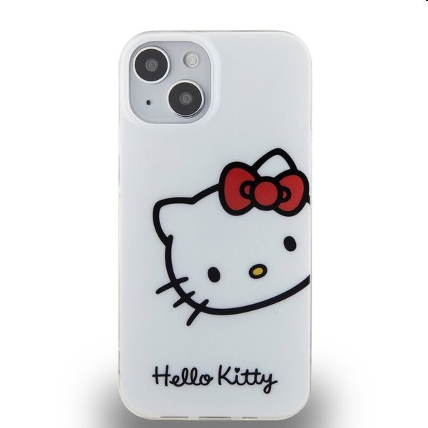 Zadný kryt Hello Kitty IML Head Logo pre Apple iPhone 13, biela