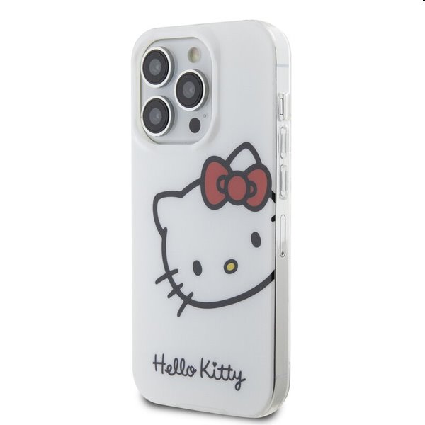 Zadný kryt Hello Kitty IML Head Logo pre Apple iPhone 13 Pro, biela