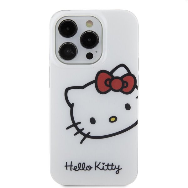 Zadný kryt Hello Kitty IML Head Logo pre Apple iPhone 15 Pro Max, biela
