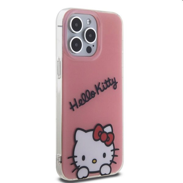 Zadný kryt Hello Kitty IML Daydreaming Logo pre Apple iPhone 15 Pro Max, ružová