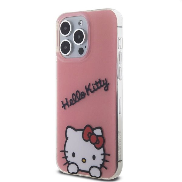 Zadný kryt Hello Kitty IML Daydreaming Logo pre Apple iPhone 15 Pro Max, ružová