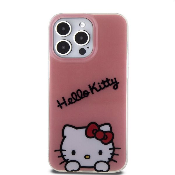 Zadný kryt Hello Kitty IML Daydreaming Logo pre Apple iPhone 15 Pro Max, ružová