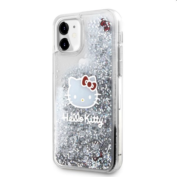 Zadný krytHello Kitty Liquid Glitter Electroplating Head Logo pre Apple iPhone 11, transparentná