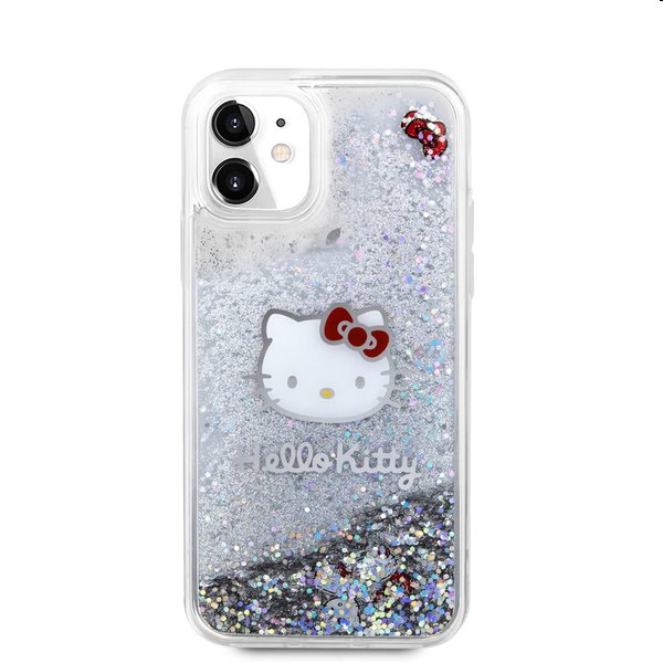 Zadný krytHello Kitty Liquid Glitter Electroplating Head Logo pre Apple iPhone 11, transparentná