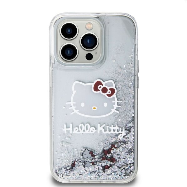 Zadný krytHello Kitty Liquid Glitter Electroplating Head Logo pre Apple iPhone 15 Pro, transparentná Zadný krytHello Kitty Liquid Glitter Electroplating Head Logo pre Apple iPhone 15 Pro, transparentná
