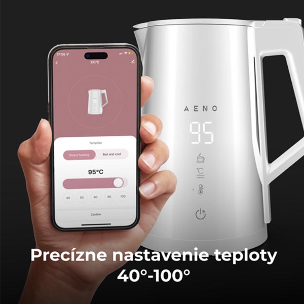 Aeno Rýchlovarná kanvica EK8S, 1,7 l, SMART, biela Aeno Rýchlovarná kanvica EK8S, 1,7 l, SMART, biela