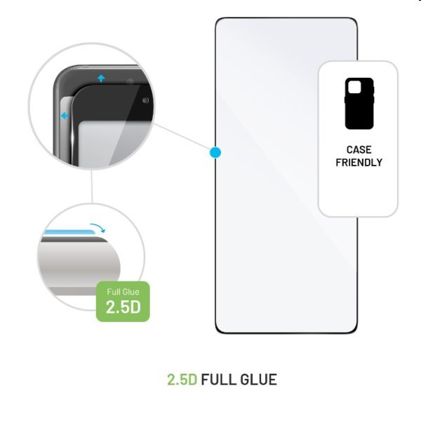 FIXED Full-Cover ochranné tvrdené sklo pre POCO M6 Pro 5G, čierna