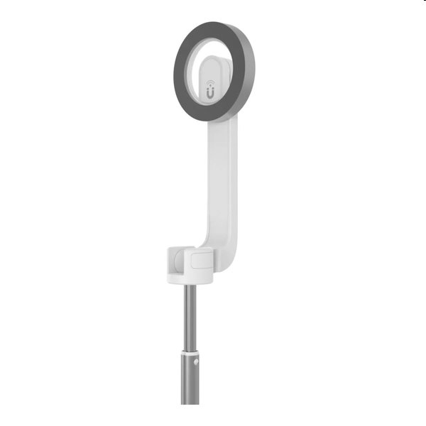 FIXED MagSnap Selfie tyč s tripodom s podporou MagSafe a bezdrôtovou spúšťou, biela