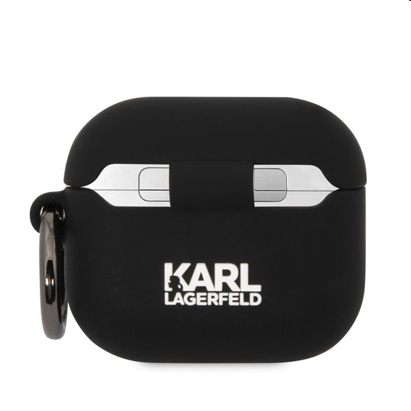 Karl Lagerfeld 3D Logo NFT Karl and Choupette silikónový obal pre Apple AirPods 3, čierny Karl Lagerfeld 3D Logo NFT Karl and Choupette silikónový obal pre Apple AirPods 3, čierny