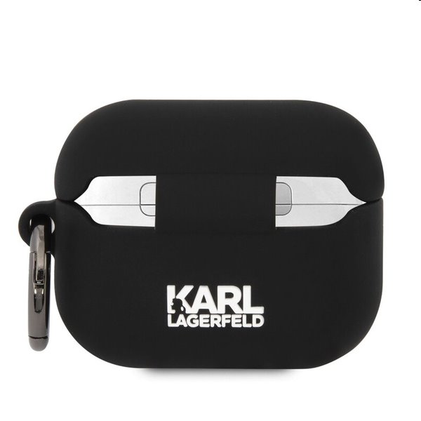 Karl Lagerfeld 3D Logo NFT Karl and Choupette silikónový obal pre Apple AirPods Pro, čierny Karl Lagerfeld 3D Logo NFT Karl and Choupette silikónový obal pre Apple AirPods Pro, čierny