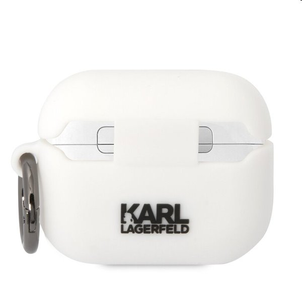Karl Lagerfeld 3D Logo NFT Karl Head silikónový obal pre Apple AirPods Pro, biely